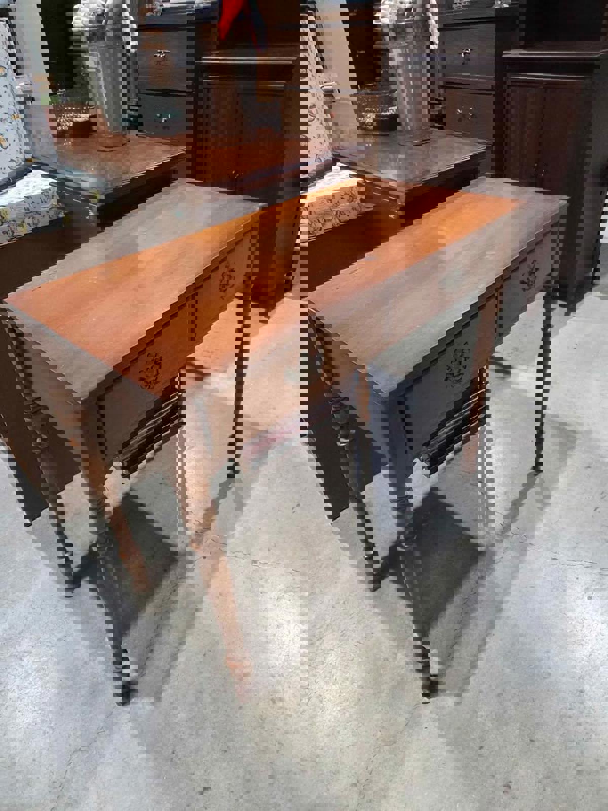 Vintage Roxton Wood Console Table with Drawer