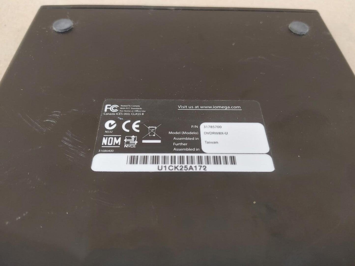 Good Condition iomega SuperSlim DVDRW8X-U Black Tested Working