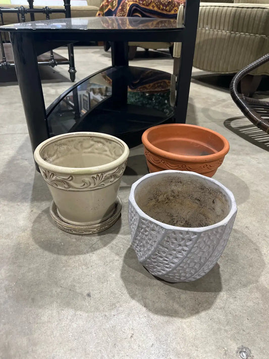 Set of Three Flower Pots