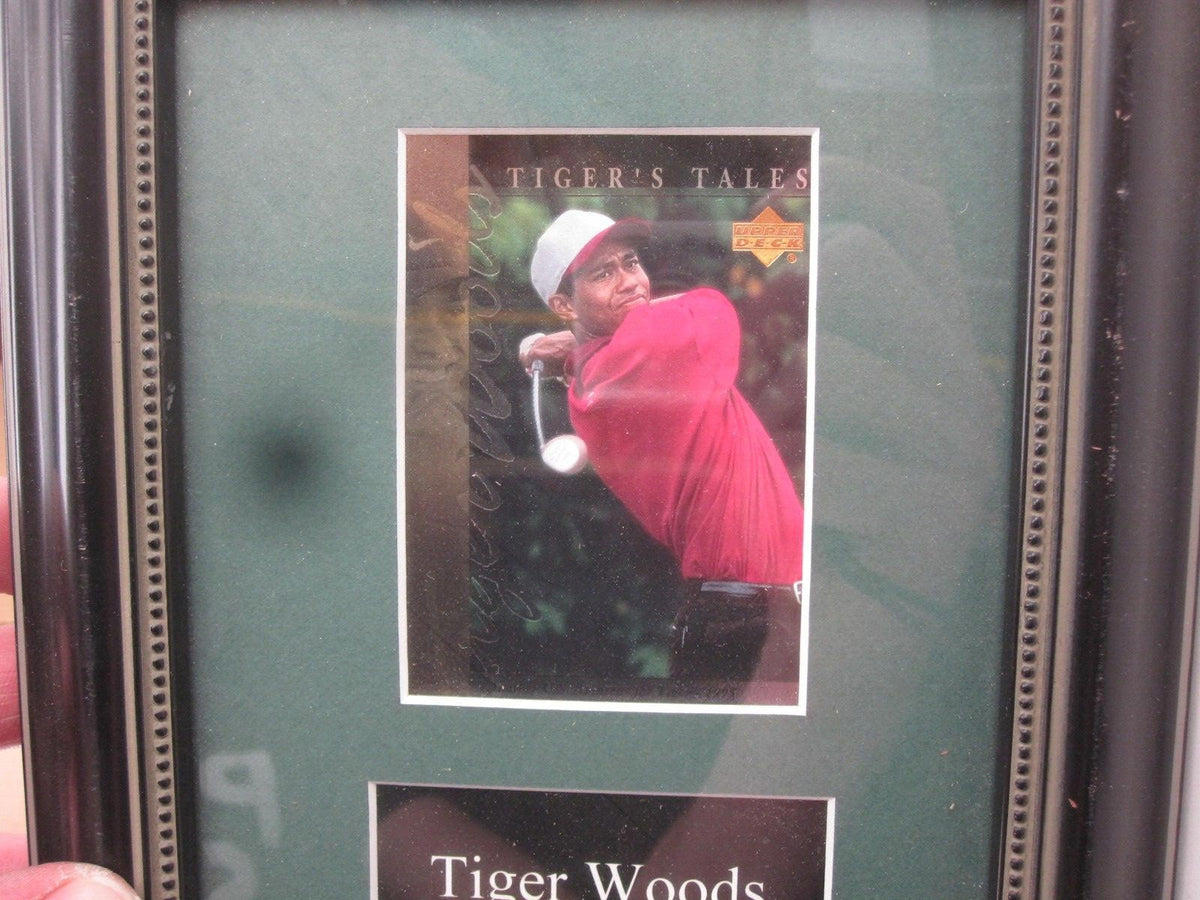 Upper Deck 2001 Tiger Woods Tiger's Tales Golf Card Framed