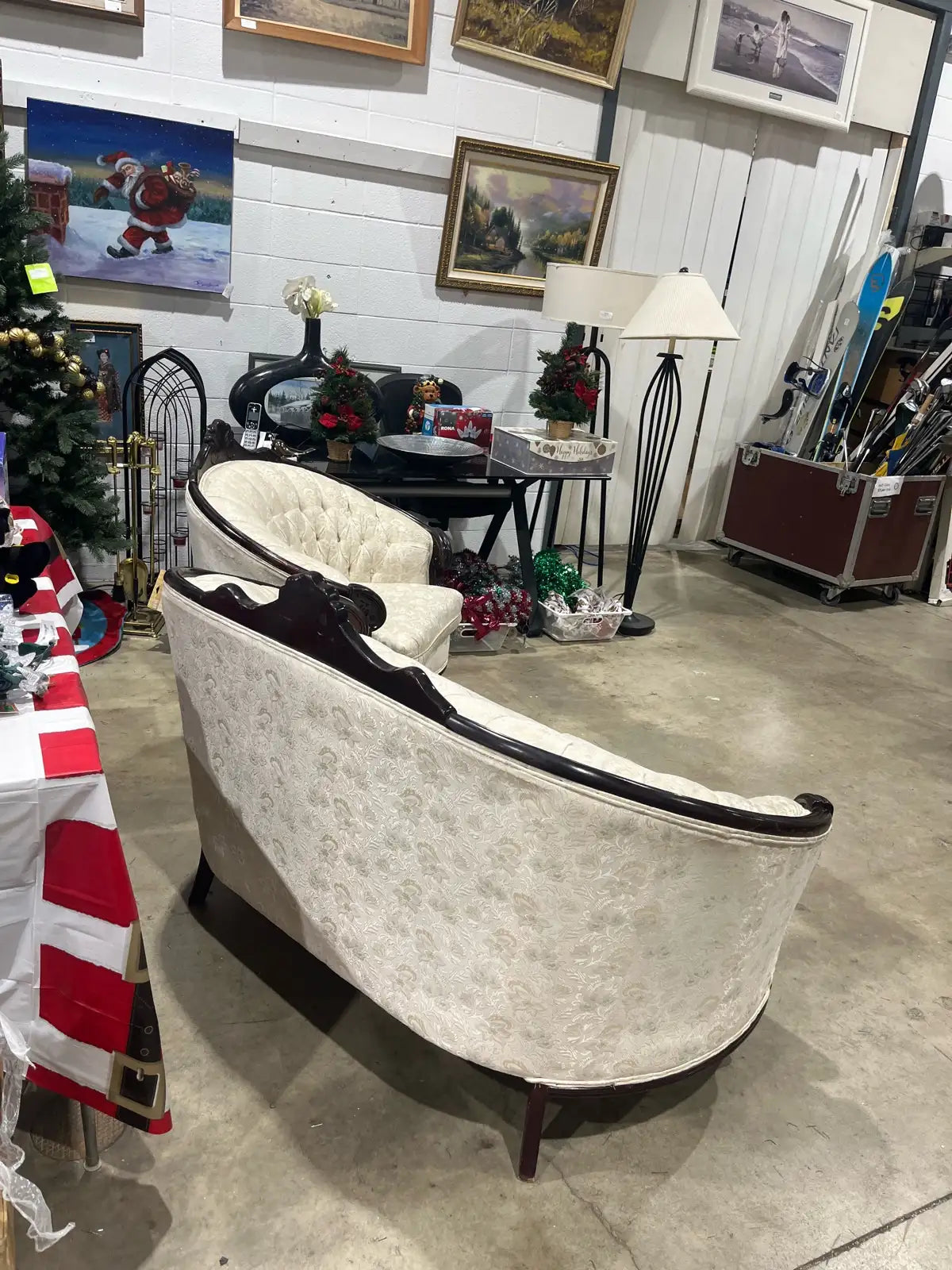 Vintage Loveseat and Chair