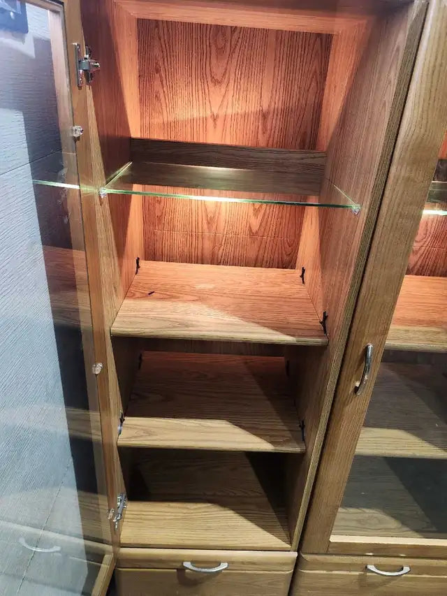 DeFehr Tower lighted Media Cabinet