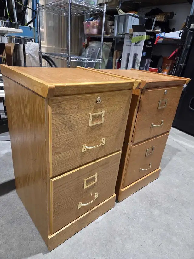 Vintage Wooden Filing Cabinet - 2 Available
