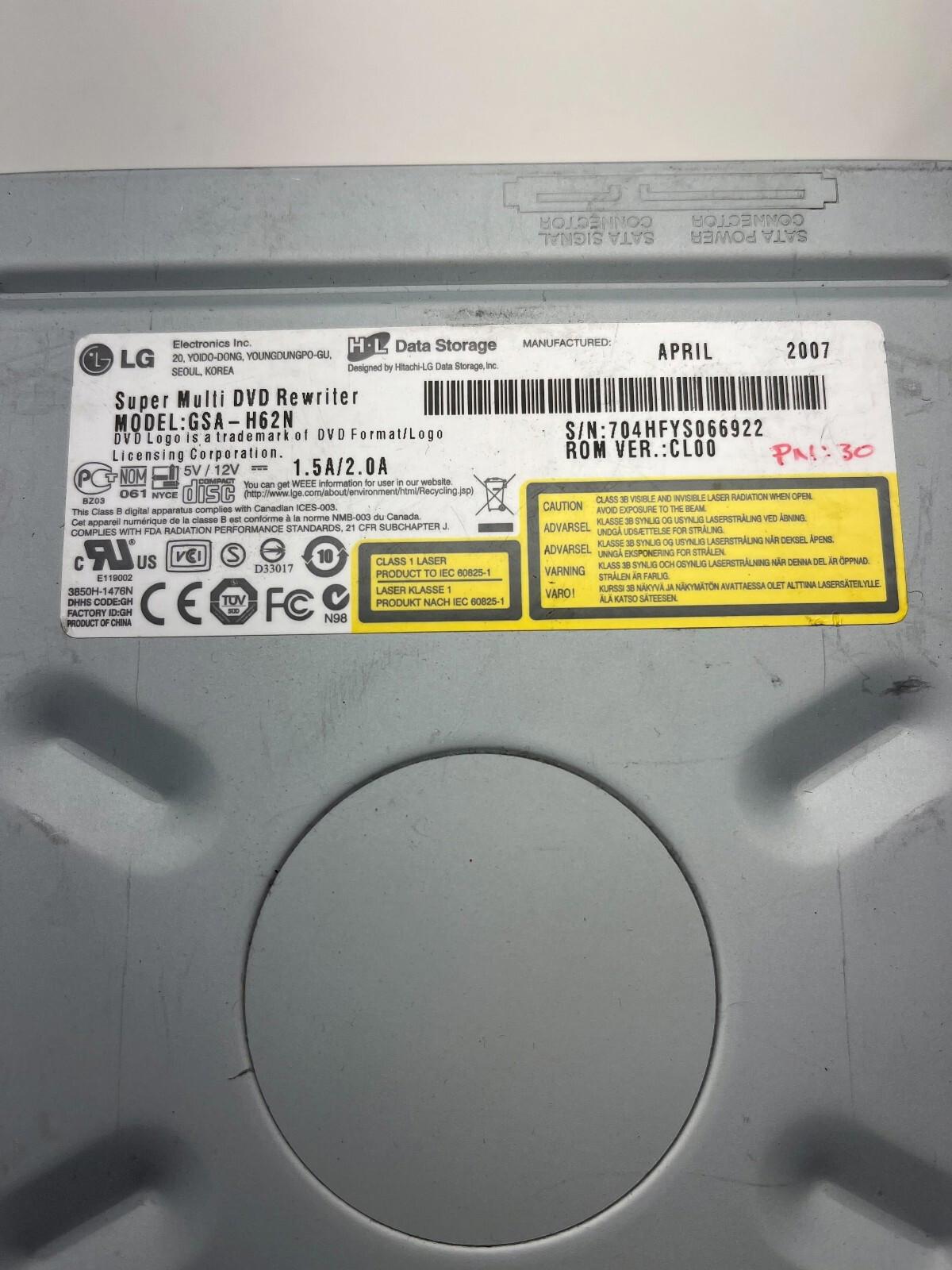Lot Of 4 5.25" SATA Optical Drives UNTESTED