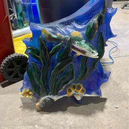 Heavy Glass/Resin Sea Fish Sculpture 2 Feet