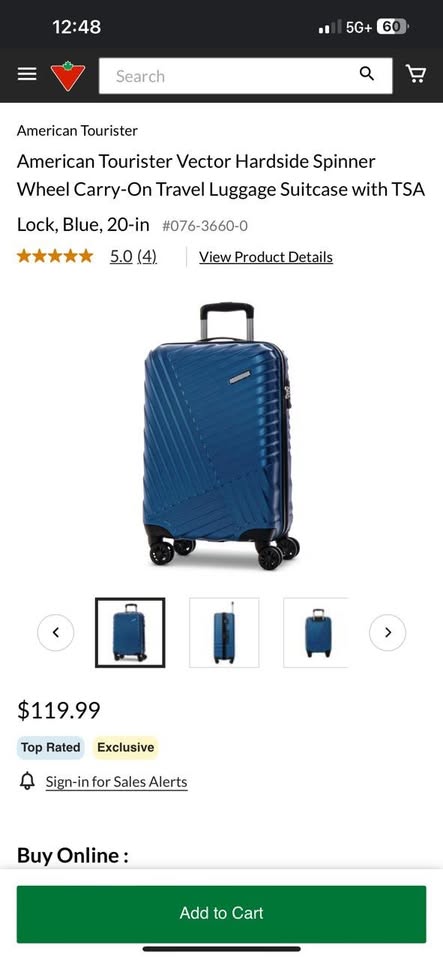 American Tourister Carry On Suitcase