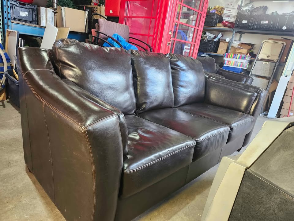 3 Piece FAUX Leather Sofa Set
