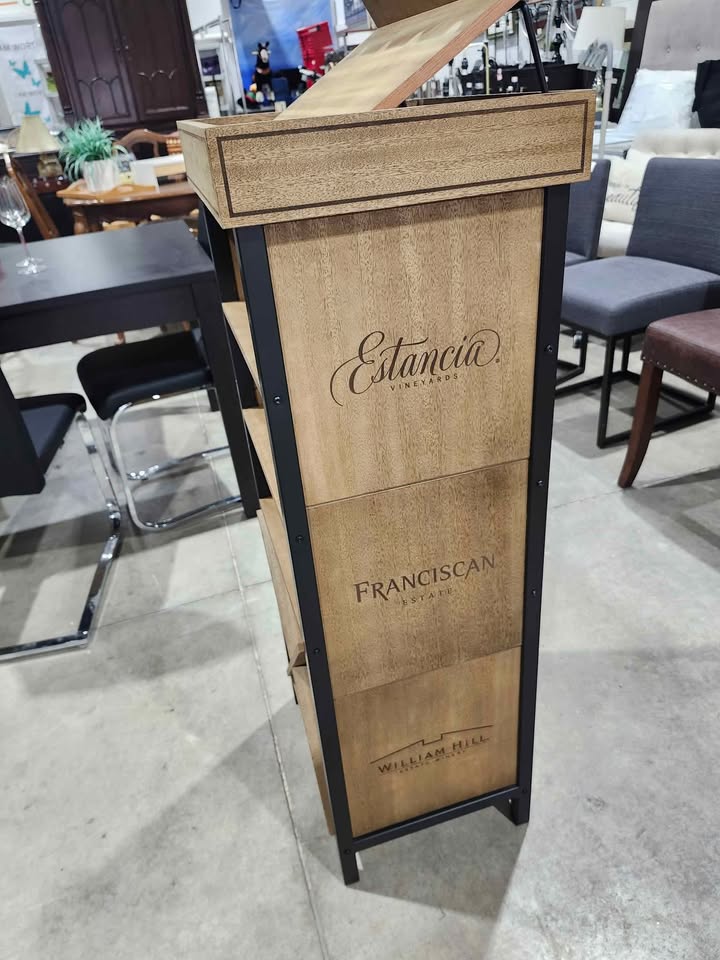 Rustic Wooden Floor Wine Rack
