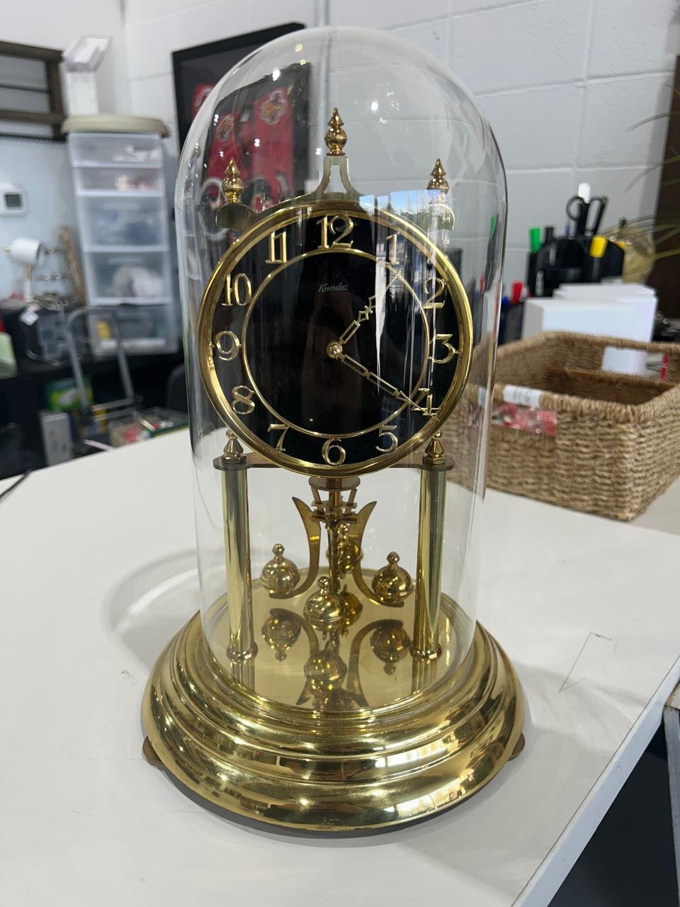Vintage Kundo Anniversary Clock with dome