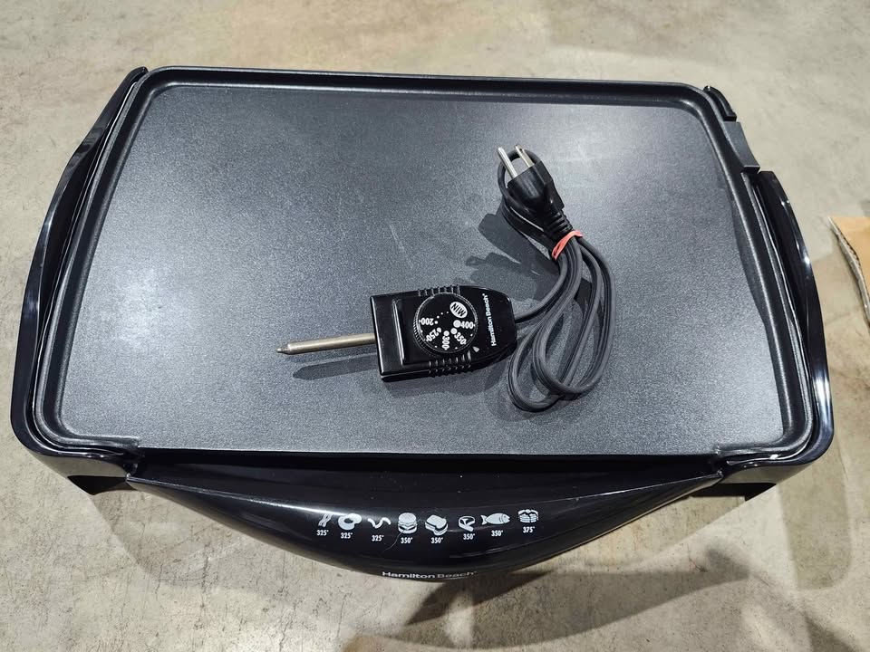 New! Hamilton Beach Step Savor Jumbo Griddle