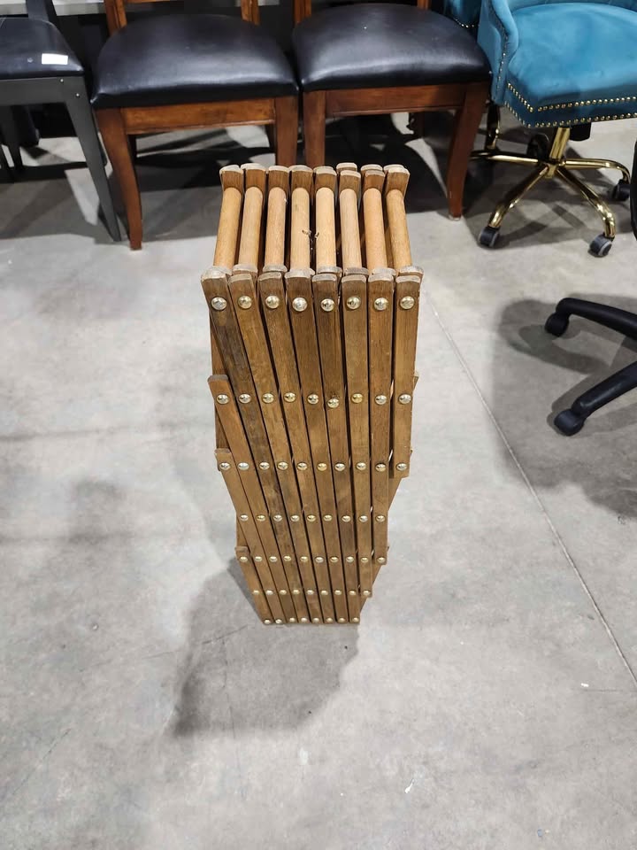 Vintage Wooden Accordion 42 Bottle Wine Rack