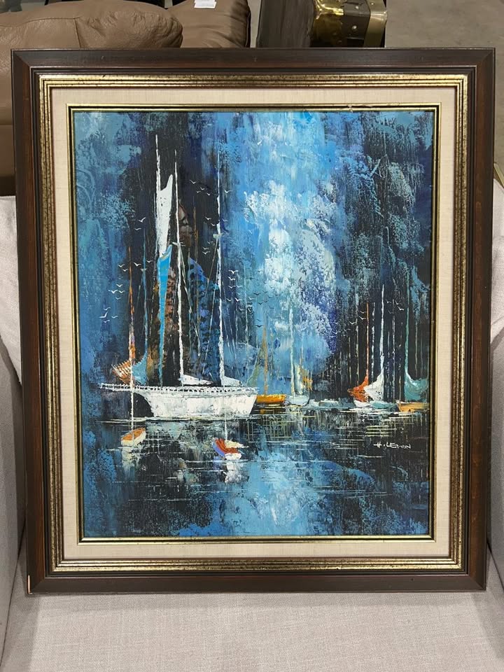 Abstract Sea Landscape on Canvas