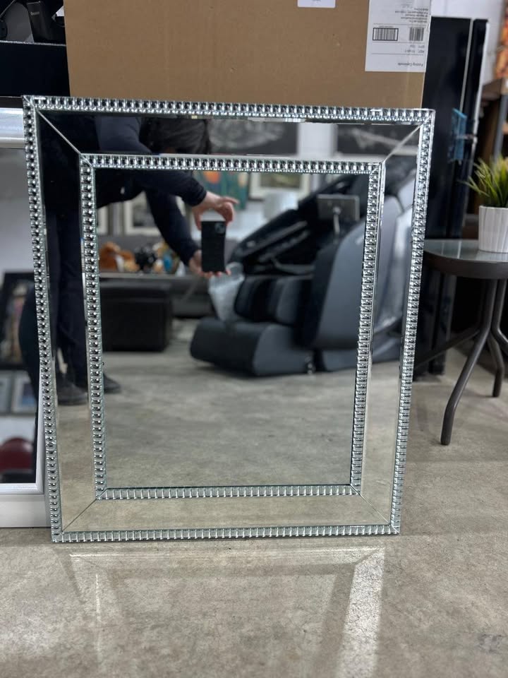 The Vanity Series - Beaded Mirror on Mirror - 2 AVAILABLE