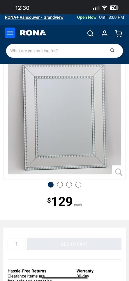 The Vanity Series - Beaded Mirror on Mirror - 2 AVAILABLE