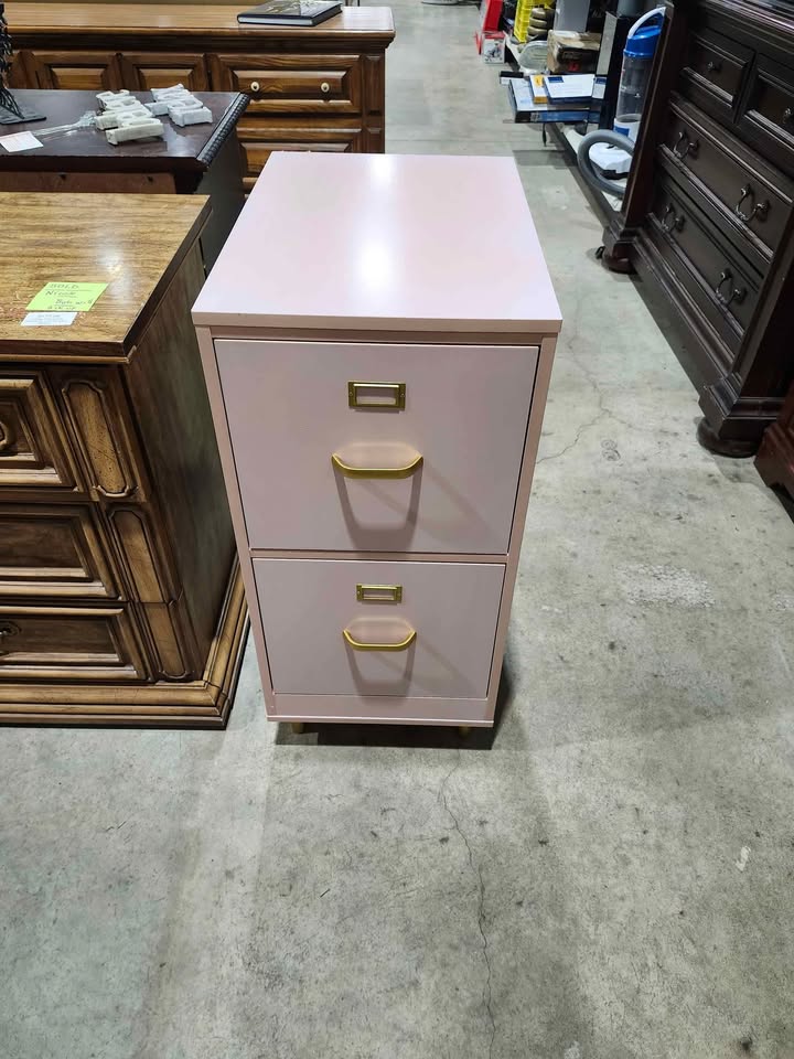 Carson Carrington Erfjord 2-drawer File Cabinet - Blush Pink