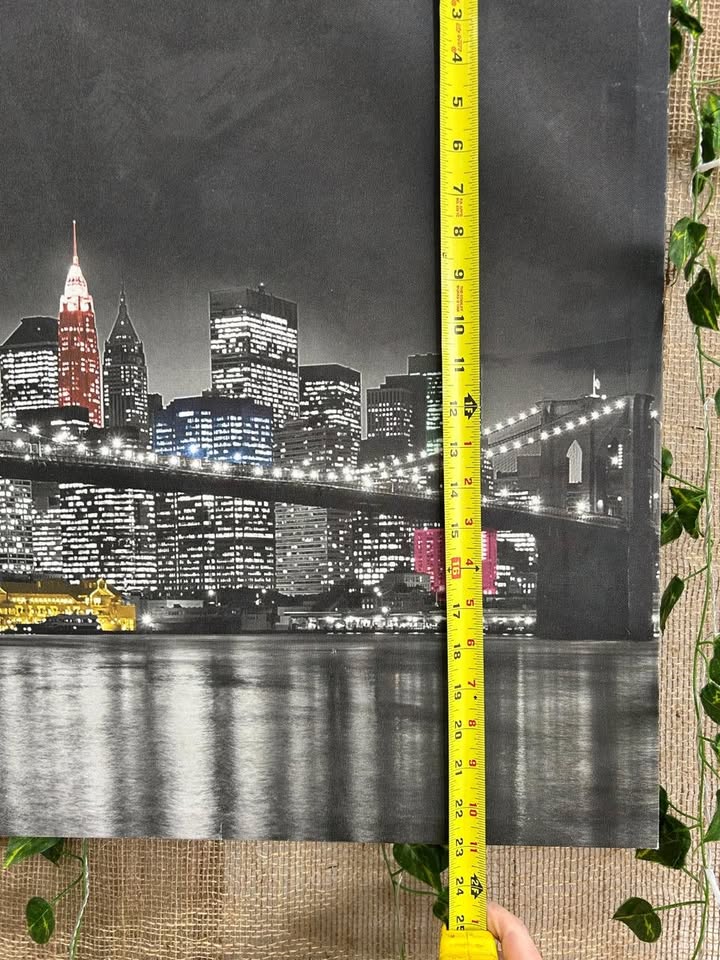 Brooklyn brigde skyline view canvas