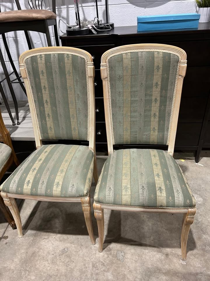 Vintage Upholstered Dinnig Chairs - 3 Available