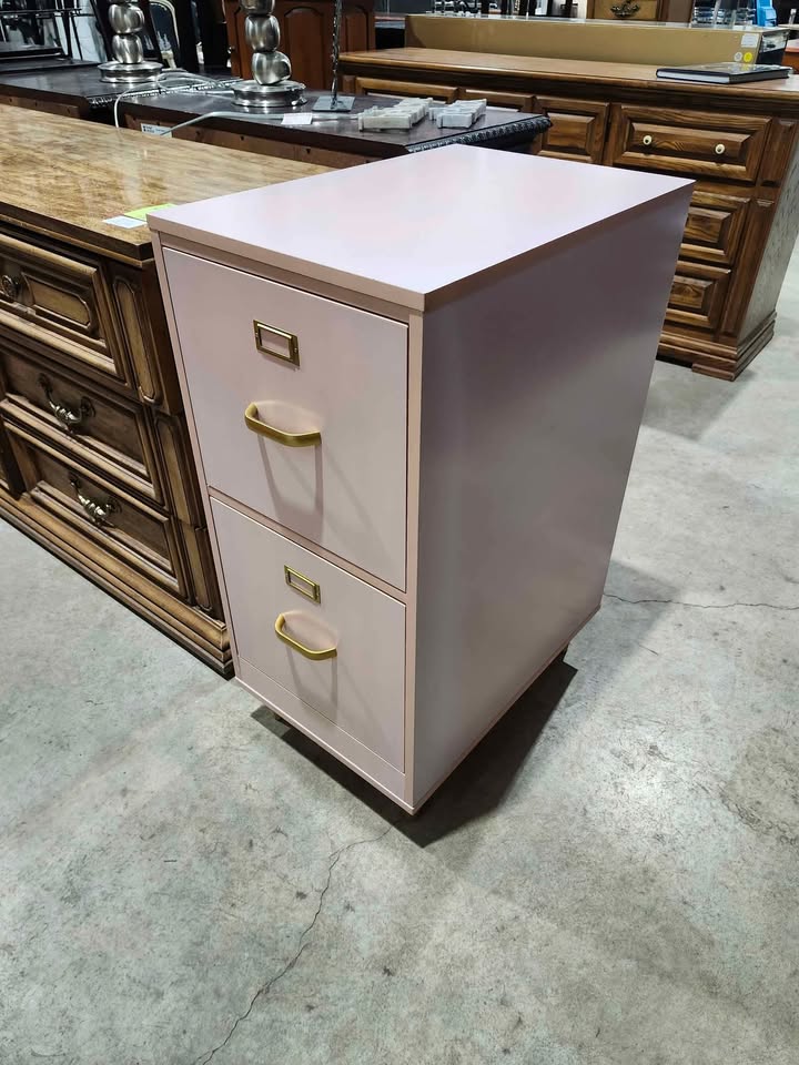 Carson Carrington Erfjord 2-drawer File Cabinet - Blush Pink