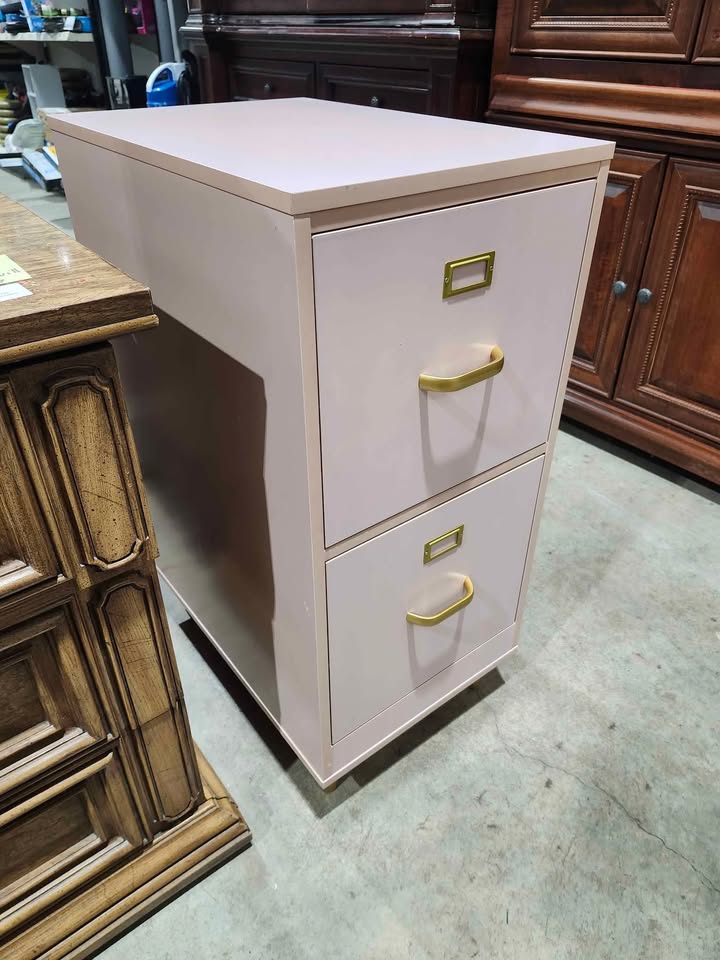 Carson Carrington Erfjord 2-drawer File Cabinet - Blush Pink