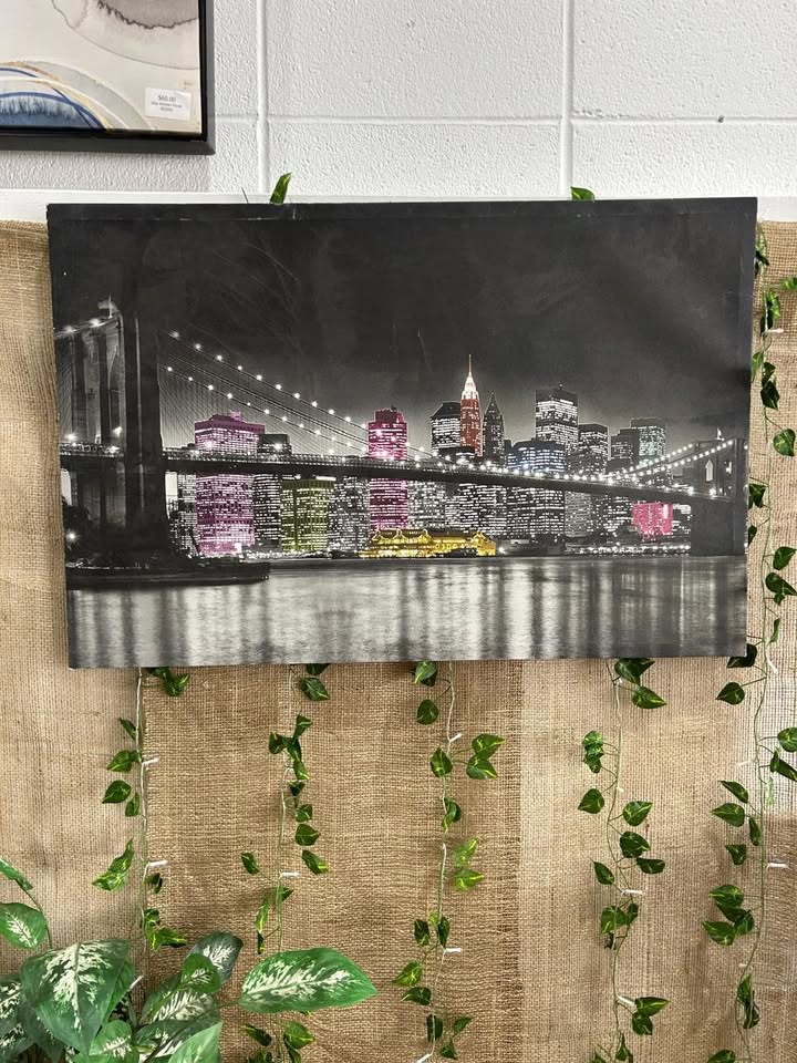 Brooklyn brigde skyline view canvas