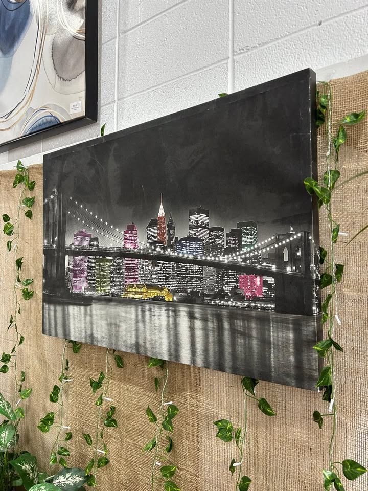 Brooklyn brigde skyline view canvas