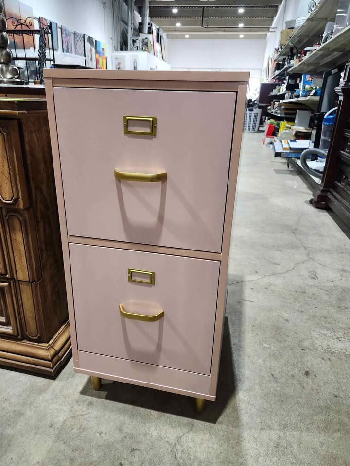 Carson Carrington Erfjord 2-drawer File Cabinet - Blush Pink
