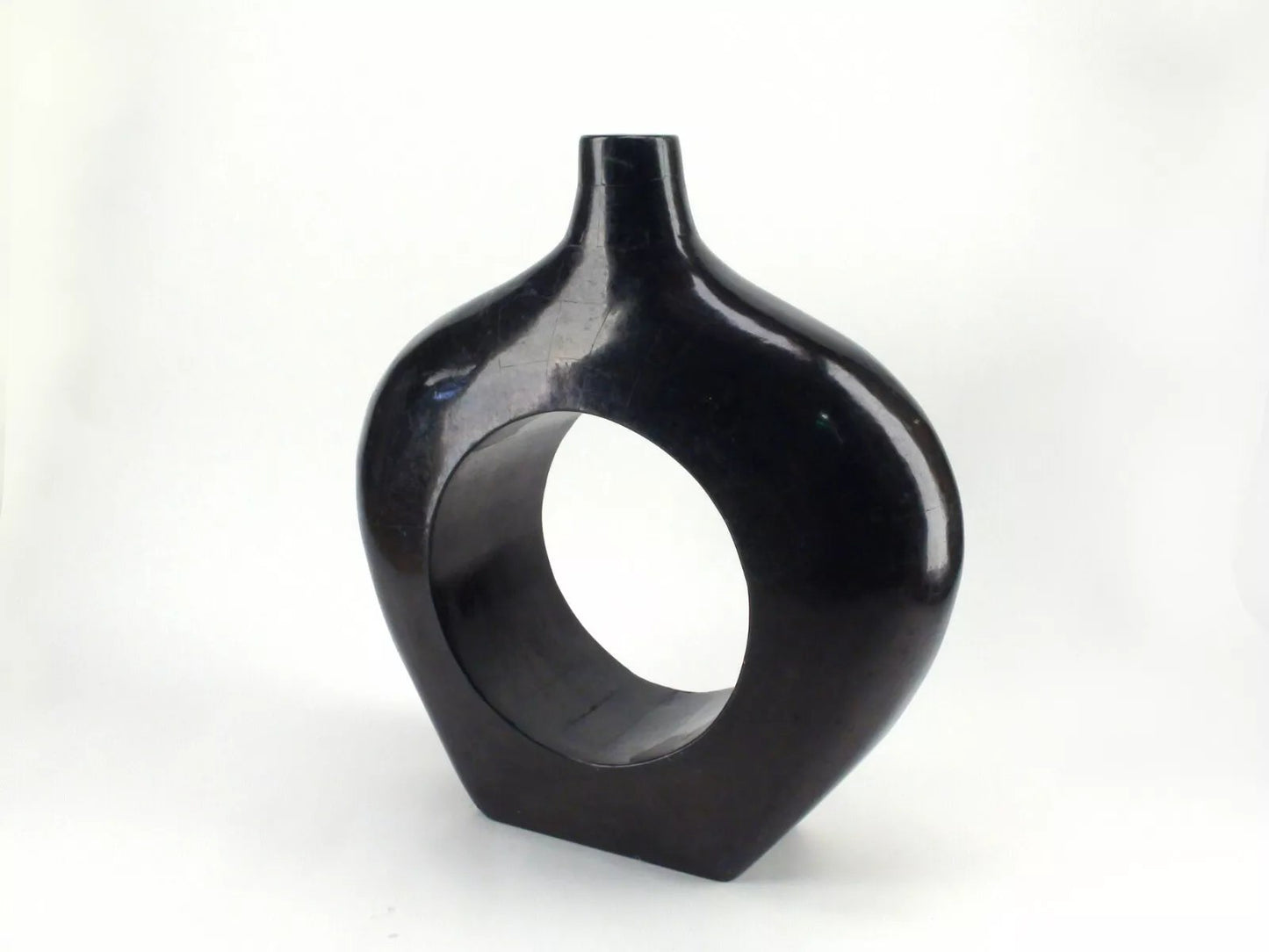 Marquis Collection Of Beverly Hills, Large Art Deco Vase In Black