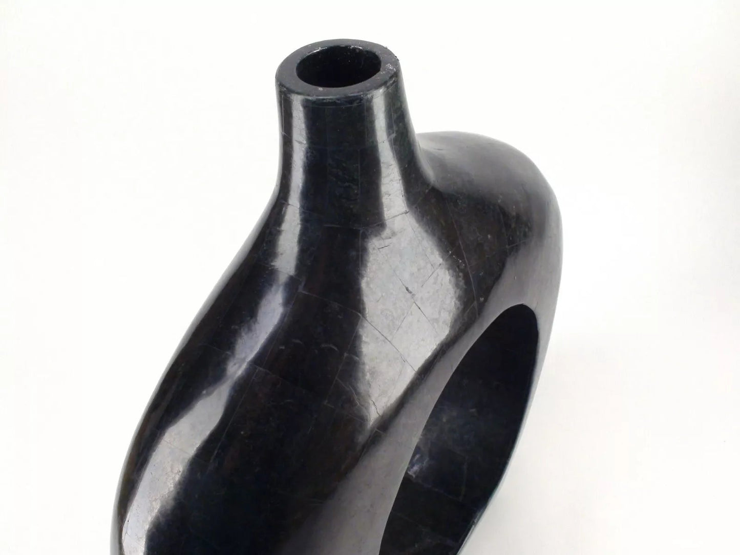 Marquis Collection Of Beverly Hills, Large Art Deco Vase In Black