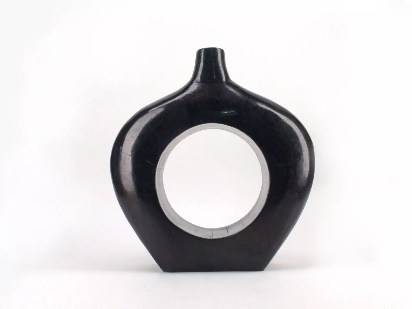 Marquis Collection Of Beverly Hills, Large Art Deco Vase In Black