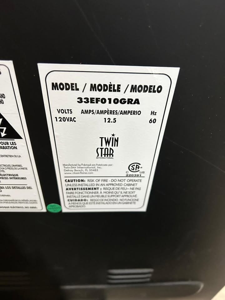 Twin Star International Electric Fireplace