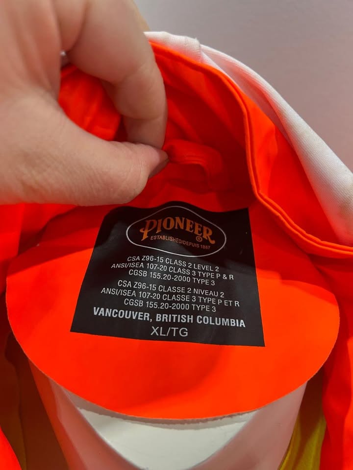 Pioneer Flame Resistant PU Stretch Hi-Vis Waterproof Jacket - Hi-Vis Orange - SIZE XL