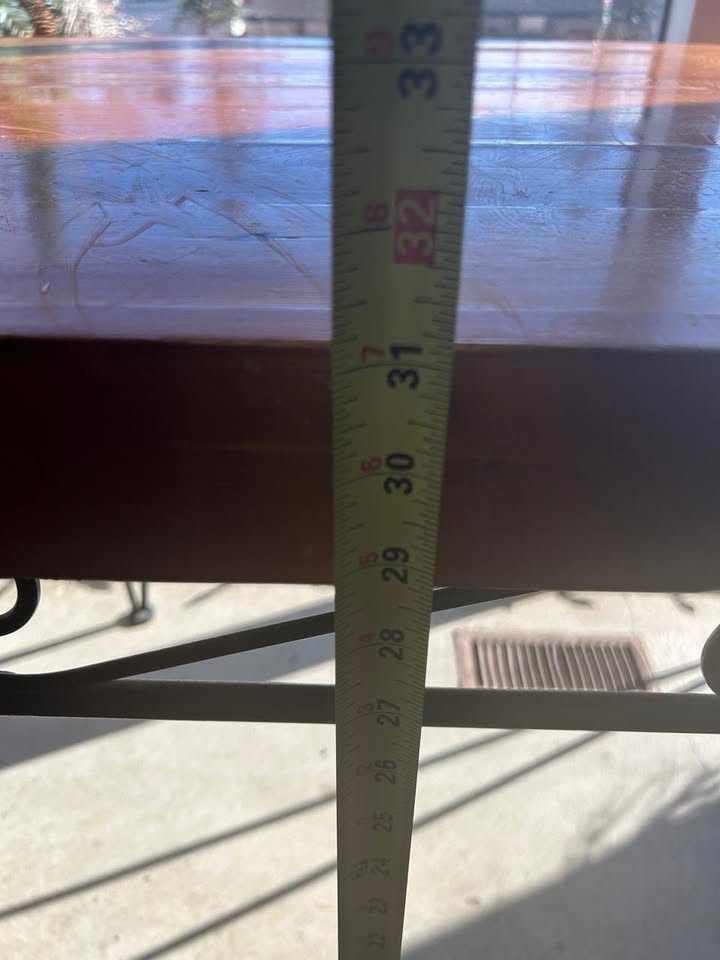 Vintage Table - Metal and wood