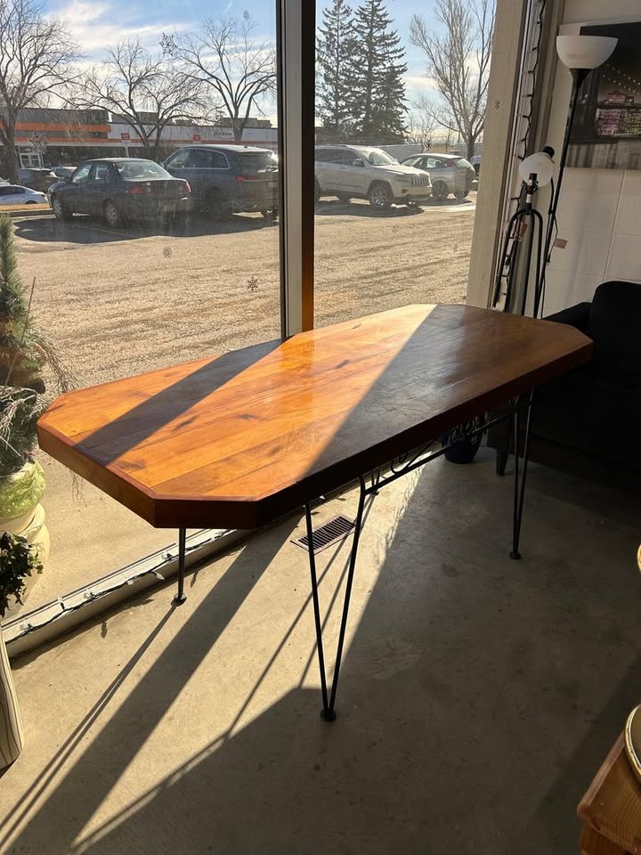 Vintage Table - Metal and wood