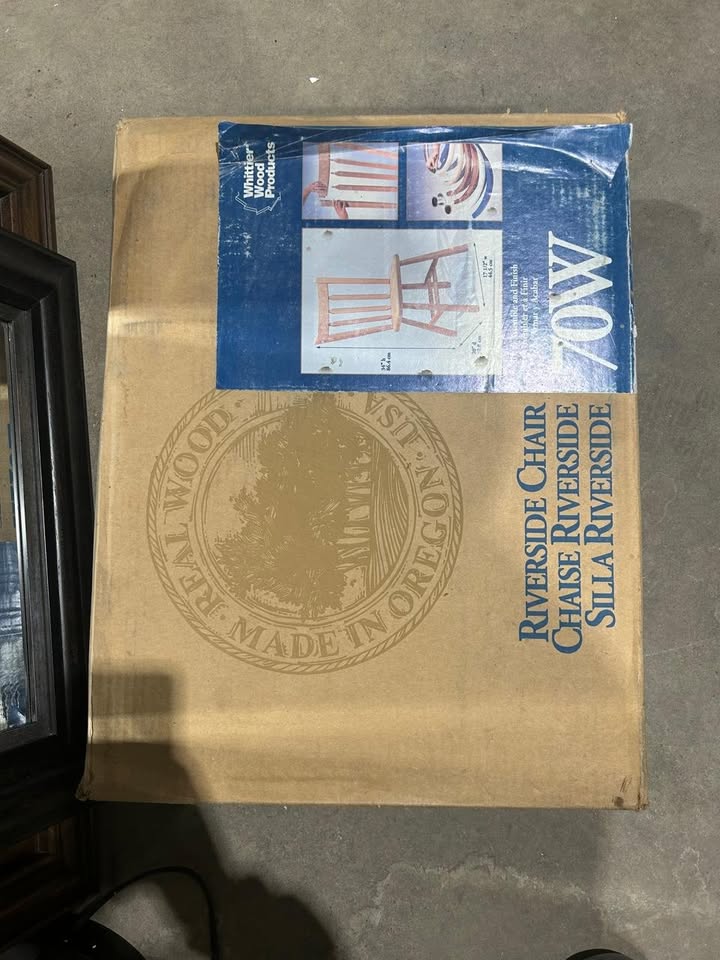 NEW! Whittier Wood Products Country Chair 70W Solid Hardwood ready to finish - 2 Available