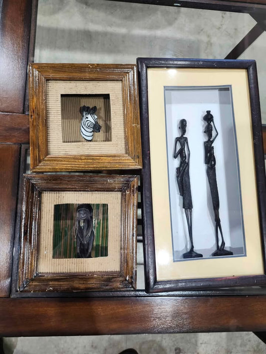 3D Wooden Tribal Shadow Boxes