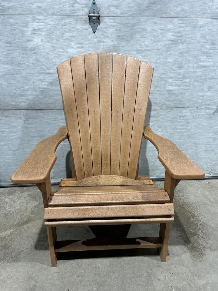 Classic Adirondack Beige Patio Chairs - CR plastics - 2 Available