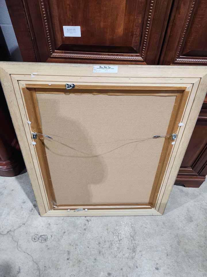 Wooden Framed Wall Mirror 31x37"