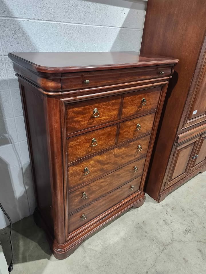 Louis Philippe Style 6-Drawer Chest and Dresser Set - Cherry Finish