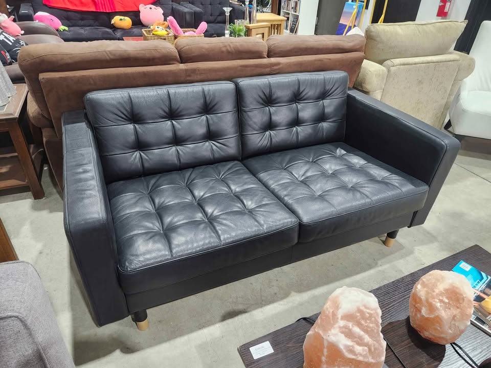 Ikea MORABO Leather Loveseat