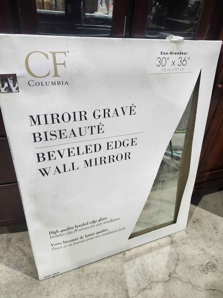 New! CF Columbia Beveled Edge Wall Mirror 30x36"