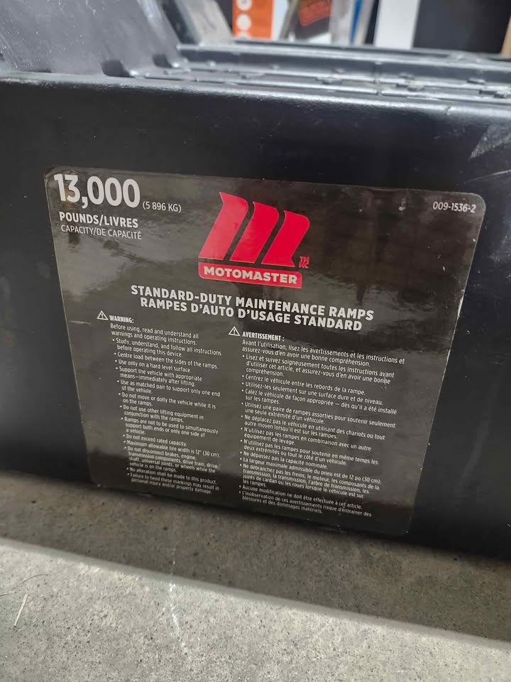 Motomaster Standard Duty Maintenance Ramps 13,000lbs - Pair