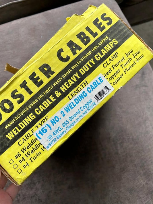 16' no2 Welding cable and Heavy duty clamps