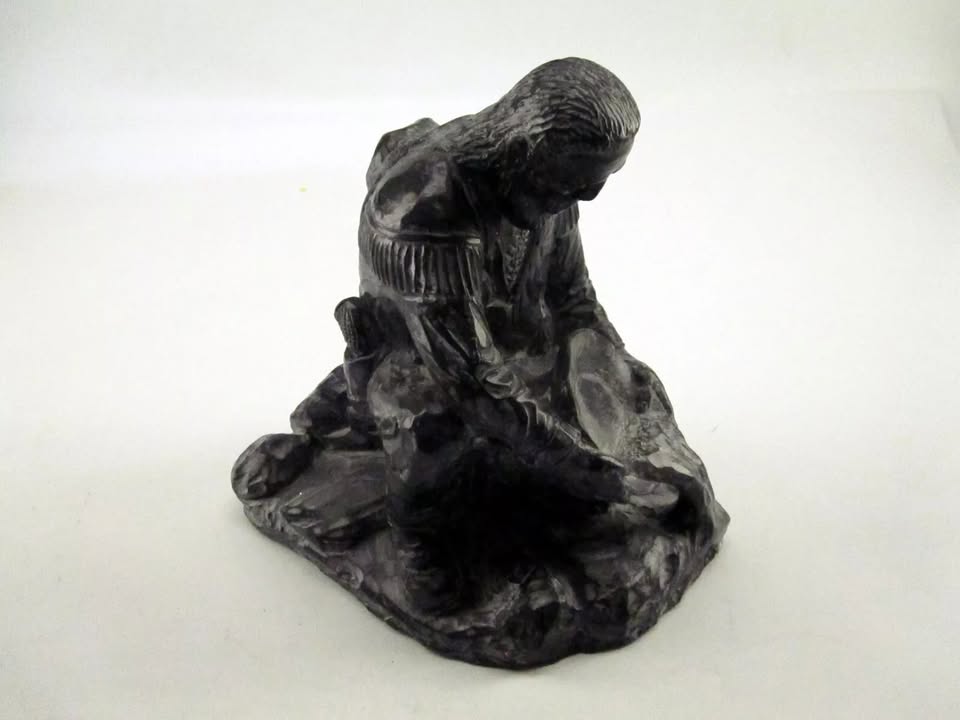 Jolin 9" Canada Soapstone Vintage Gold Panner Pioneer