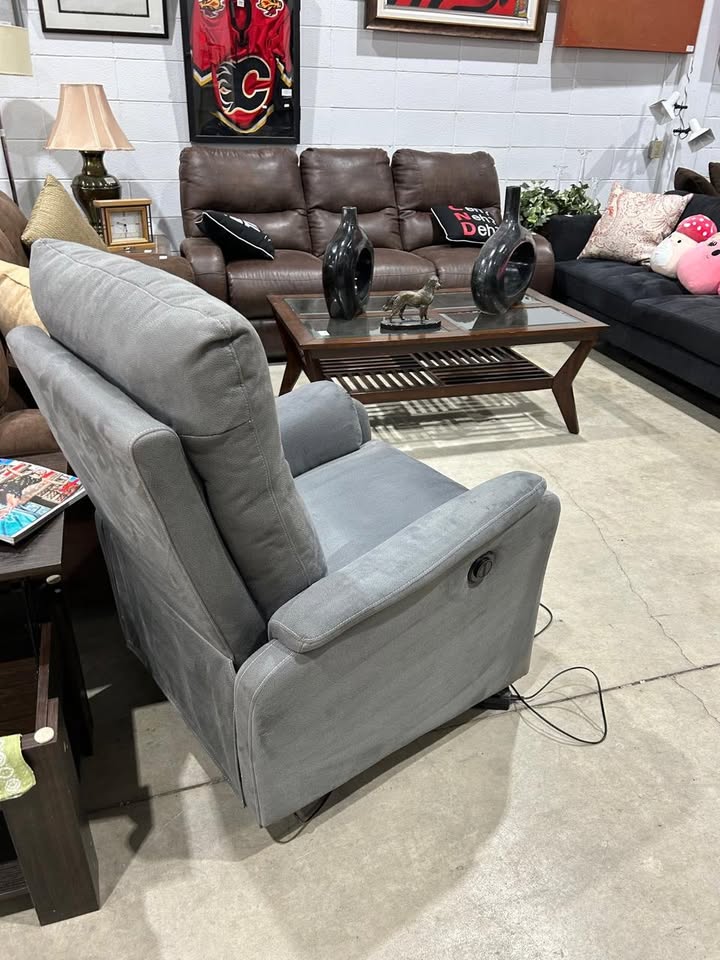ABILDSKOV Fabric Power Recliner Armchair