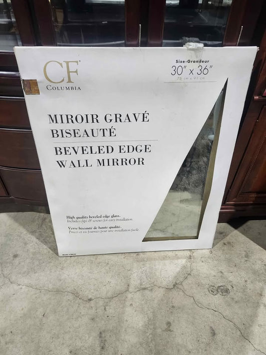 New! CF Columbia Beveled Edge Wall Mirror 30x36"
