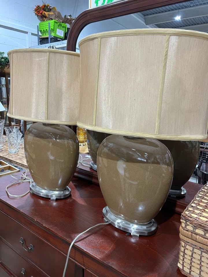 Brown(ish) Table Lamps - 2 Available