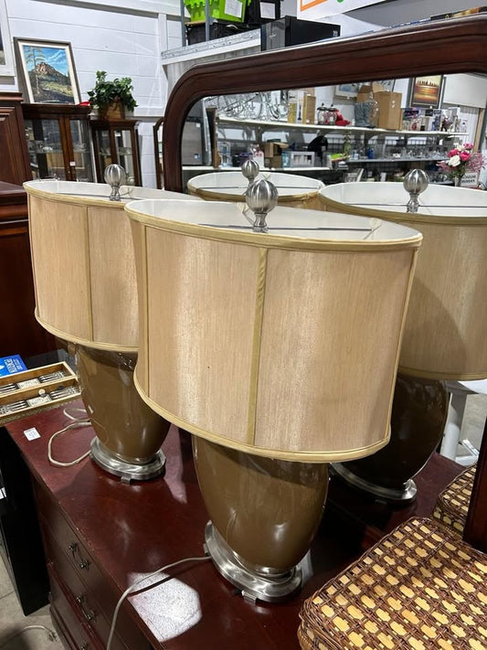 Brown(ish) Table Lamps - 2 Available