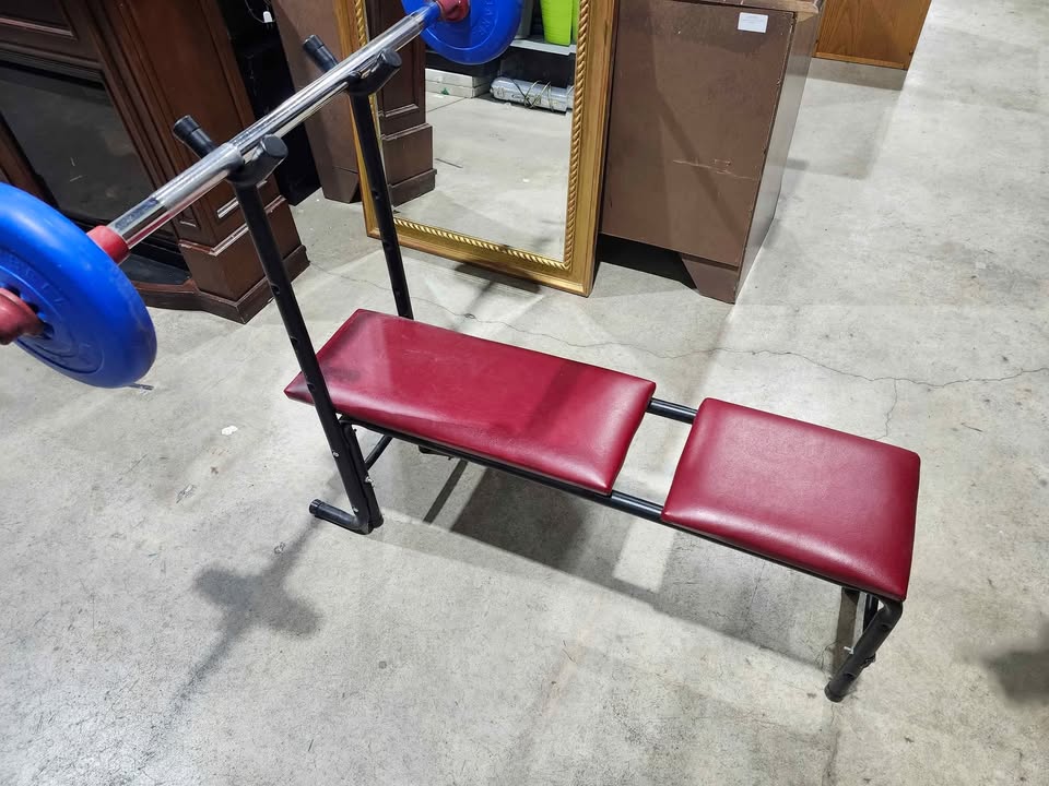Vintage Steel Bench + Bar