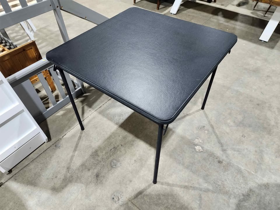 Portable Vinyl Top Metal Folding Card Game/Activity Table 34"