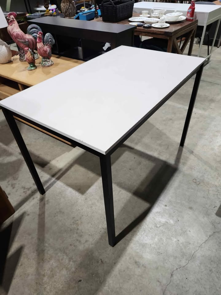 Wooden/Steel Desk/Table - White